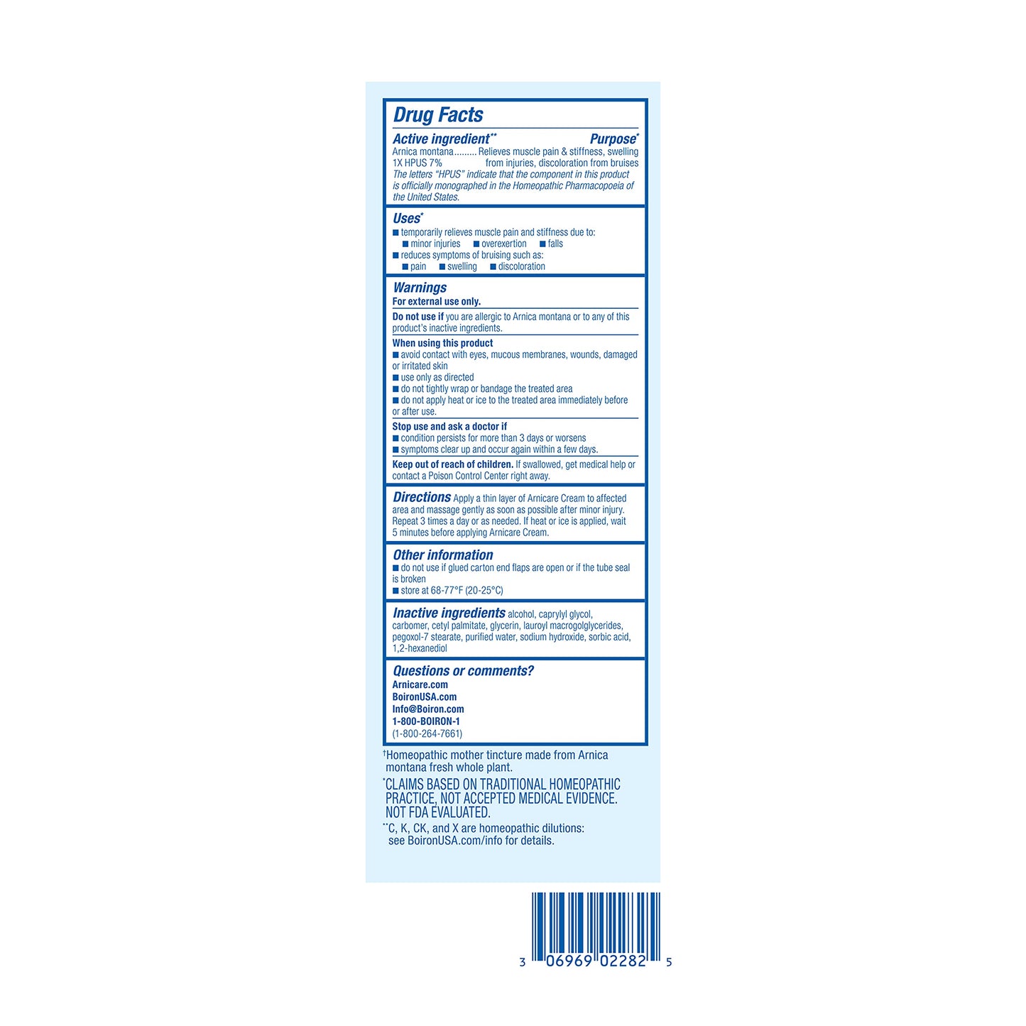 Boiron Arnicare Cream Natural Soothing Relief for Joint Pain, Muscle Pain, Inflammation, Soreness, and Bruises - Fast Absorbing and Fragrance-Free - 4.2 oz