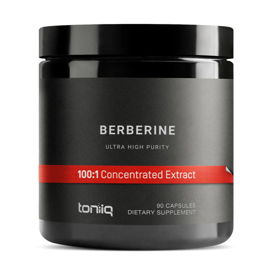 Toniiq Ultra High Strength Berberine HCl 500mg from The Himalayas - Berberine Supplement - 97% Tested Purity Extract - Wild Harvested - Concentrated Berberine 500mg Supplements -90 Veggie Capsules