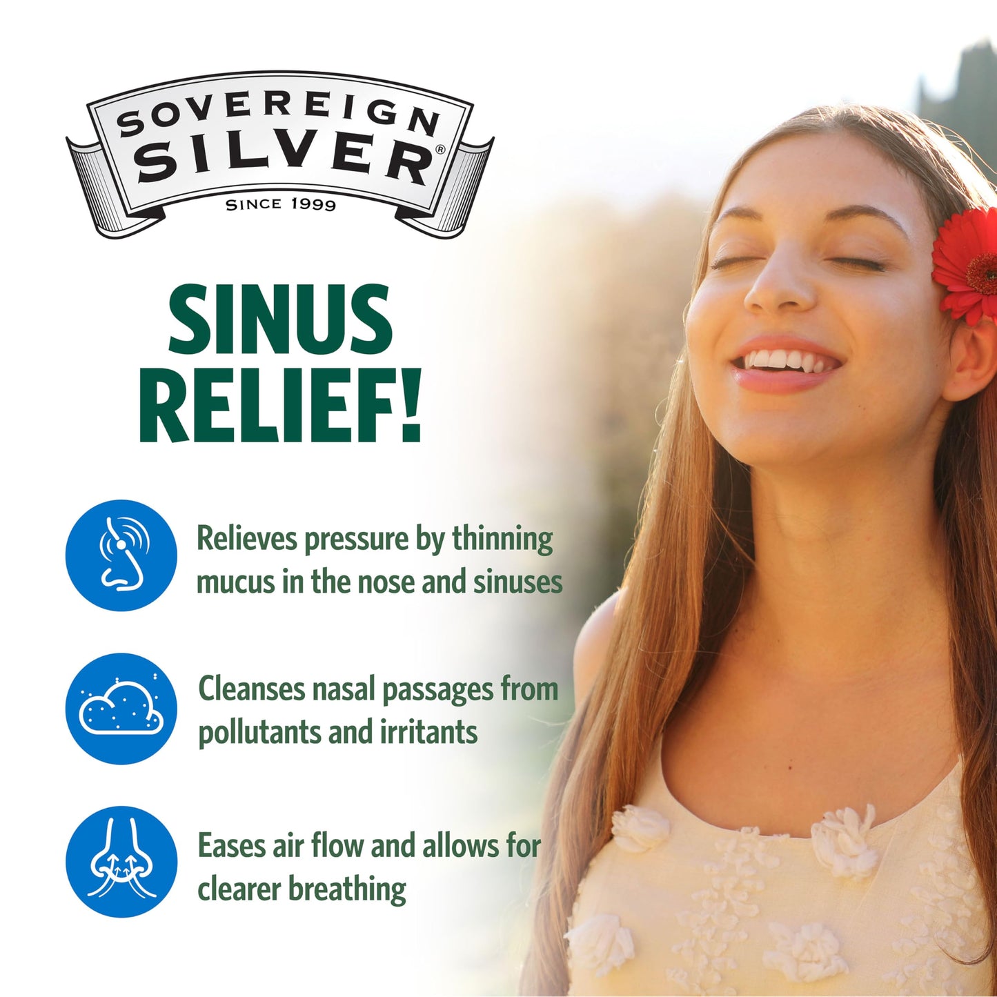Sovereign Silver Bio-Active Colloidal Silver Hydrosol for Immune Support, 10ppm, 2oz, Nasal Spray