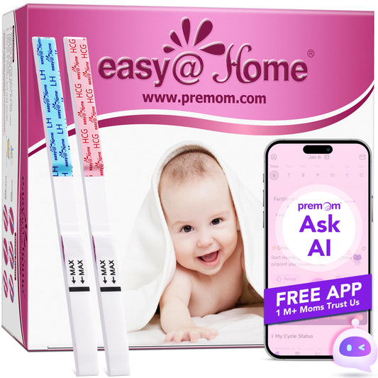 Easy@Home 50 Ovulation Test Strips and 20 Pregnancy Test Strips Combo Kit, (50 LH + 20 HCG)-Package May Vary
