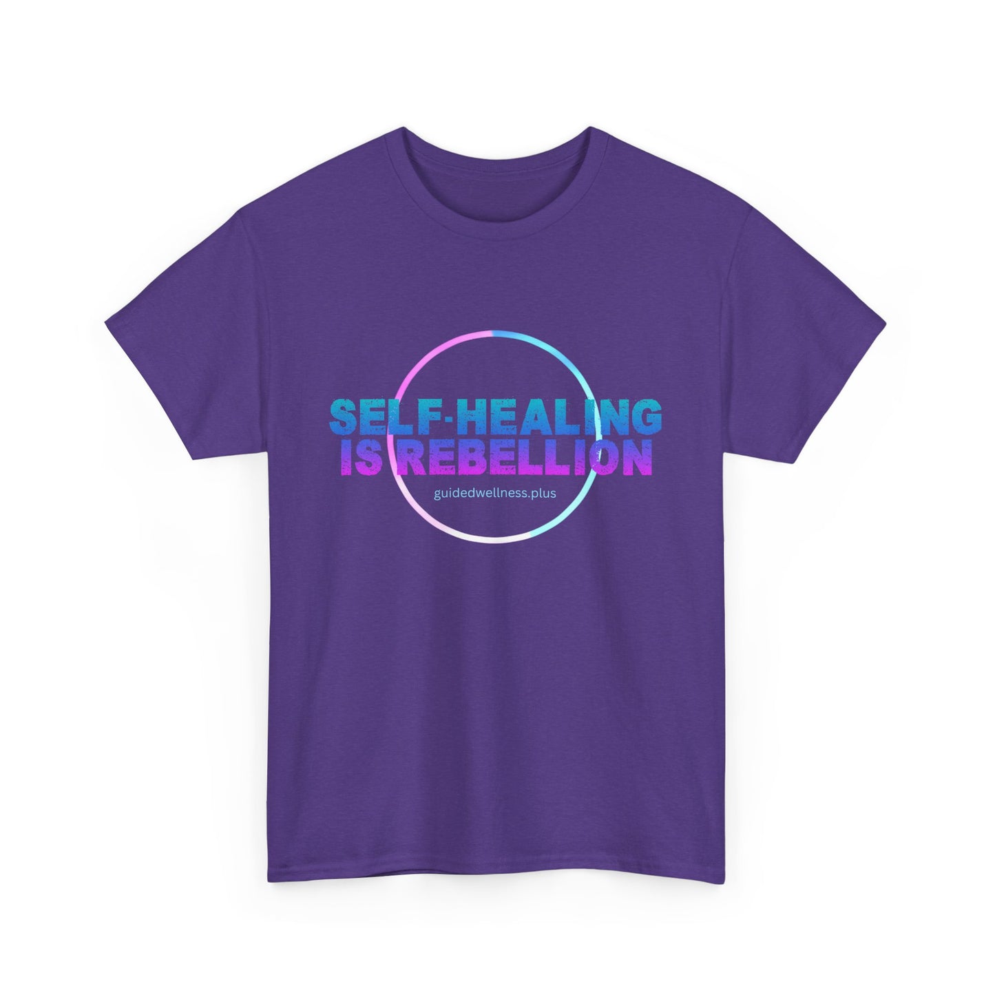 Self-Healing Is Rebellion Unisex Heavy Cotton Tee - Empowering Message for Wellness Enthusiasts